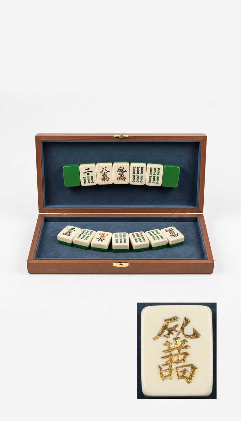 Mahjong Set in Velvet-Lined Case